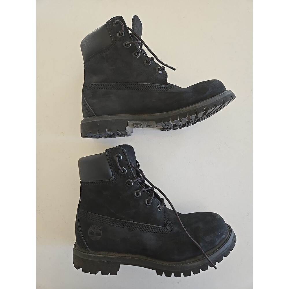 Timberland Premium 6 in Womens Boots Size 6 Black Nubuck Waterproof Insulated